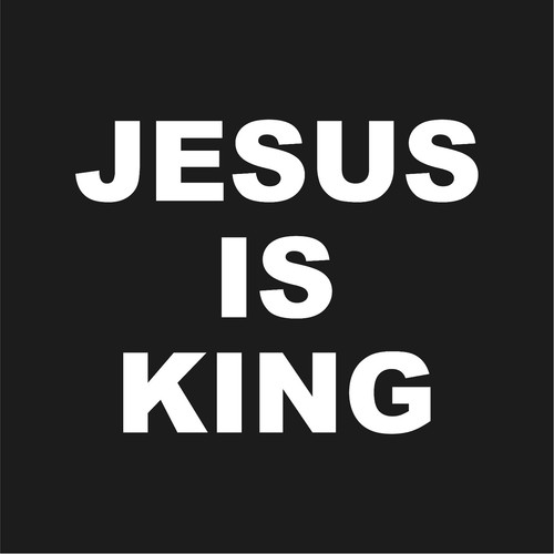 Jesus king text vinyl - king,