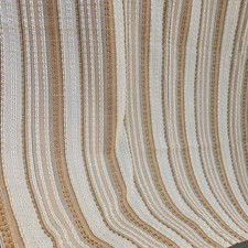 Vintage Neutral / Beige Woven Unlined Curtains 60s 70s 64" W x 54" L Wool ? 