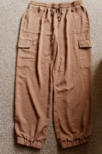 NEW LOOK LADIES  BEIGE WIDE LEG TROUSERS. SIZE 14.