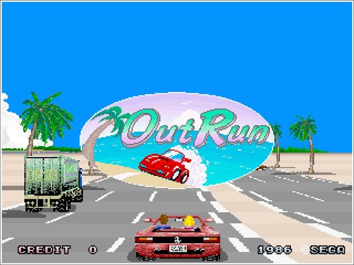 Outrun 1986 arcade 18x24 - 1986,