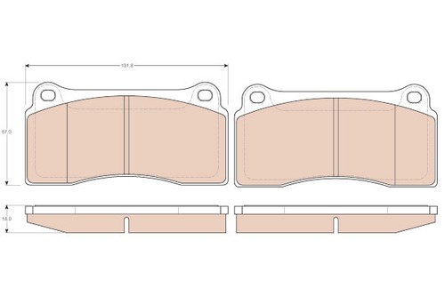 Brake pad set disc - disc,