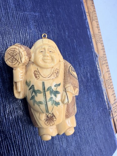 Vintage carved man with - vintage,