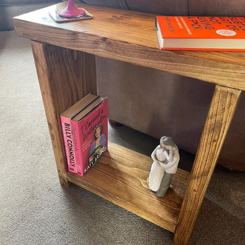 Solid wood end table handmade - table,
