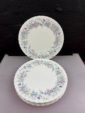 6 x Wedgwood Angela Large Fluted Dinner Plates 11" Wide Set