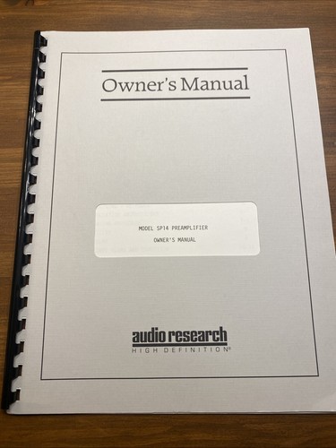 Audio research sp14 pre - audio,