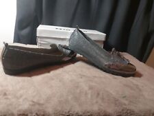 Ladies Nio Grey Flat Slip On