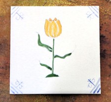 Vintage Ceramic Tile Decorated