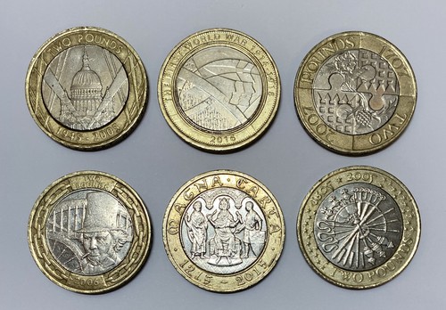 Circulated 2 coins - x, £2