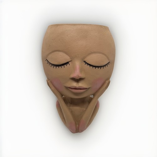 Resin pot head face - resin, planter