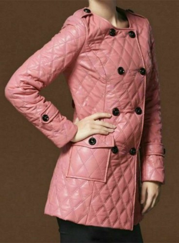 Women genuine leather - leather, long