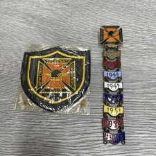 Vintage New Cross Speedway Supporters Club Enamel Badges 1946-53 & Sew On Patch