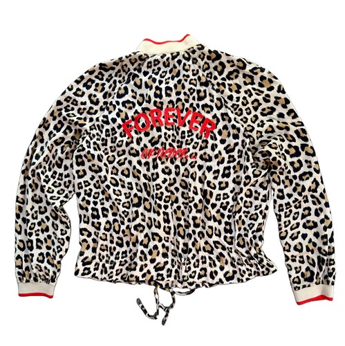 Leopard print bomber - print,
