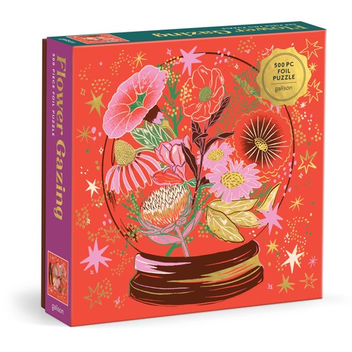 Flower gazing foil jigsaw - flower,