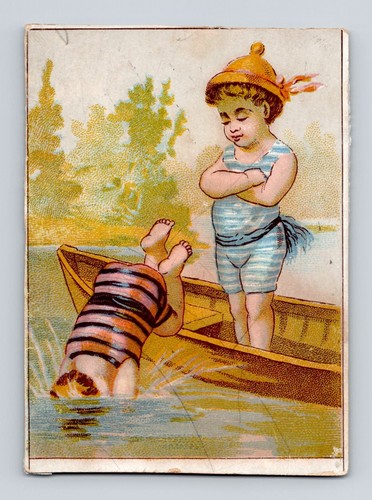 Victorian trade card - victorian, children