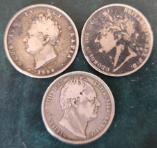A Collection of 3 GeorgeIV+WilliamIV Silver Half Crown 1820-1834 *FREE POSTAGE*