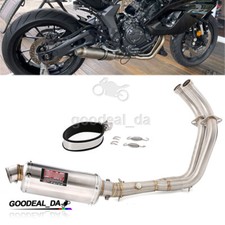 For Yamaha MT-07 XSR700 YZF R7 2021-2024 Header Exhaust Pipe 51mm Muffler Escape