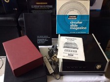 Vintage Gnome Jaguar Projector With Circular Magazine And Three Sets Of Slides