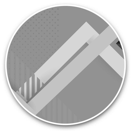 Vinyl stickers 15cm - 2, (bw)