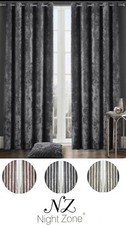 Crushed Velvet Pair of Curtains Premium Quality Fully Lined 