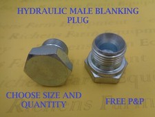 Hydraulic Male Blanking Plug 60 deg 1/8" 1/4" 3/8" 1/2" BSP. Free p&p
