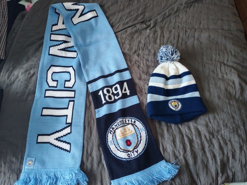 Manchester city hat and - hat, scarf