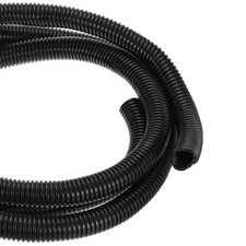8m 25.5mm Black Wire Loom Split Tubing Cord Protectors Flexible Conduit
