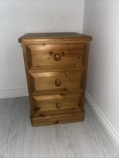 Small Wooden Bedside Draws (three Draws) comes With Two