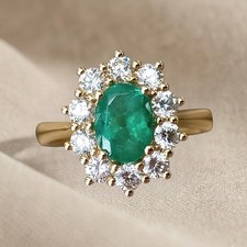 18K Yellow Gold Lab Created