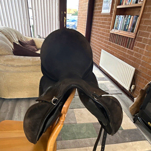 Brown leather dressage - brown, saddle
