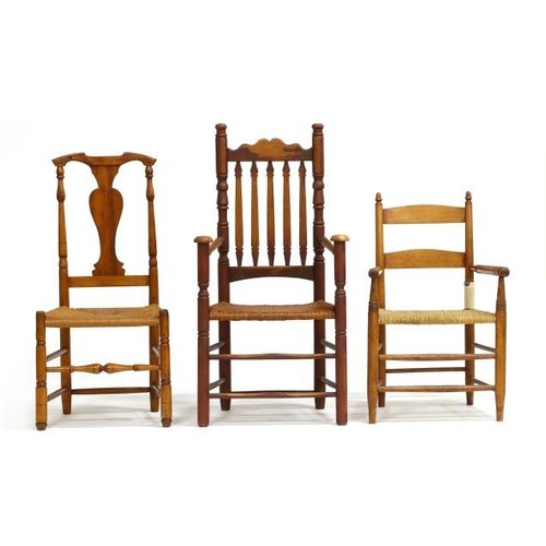 Three antique american chairs - three,