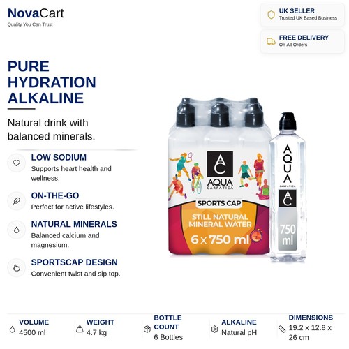 750ml alkaline mineral - water,