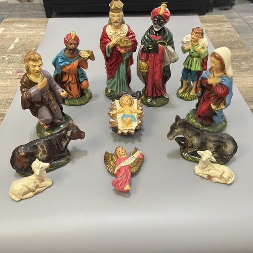 Vintage large nativity set - nativity,