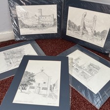 Set pencil drawings - x5,