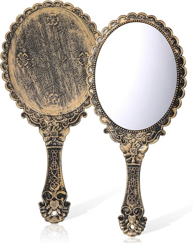Vintage handheld mirror - vintage,