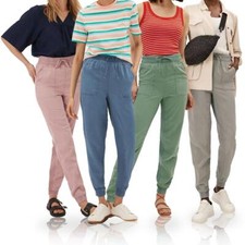 Ladies ex M&S Tencel Blend Cuffed Ankle Grazer Joggers