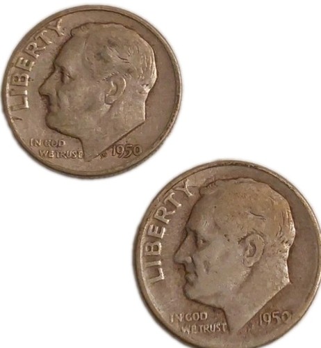 1950 roosevelt dimes ten - roosevelt,