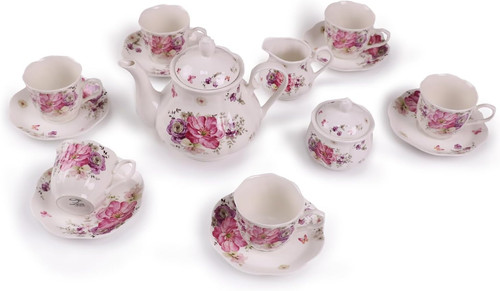 15pcs porcelain tea sets oz - 7,
