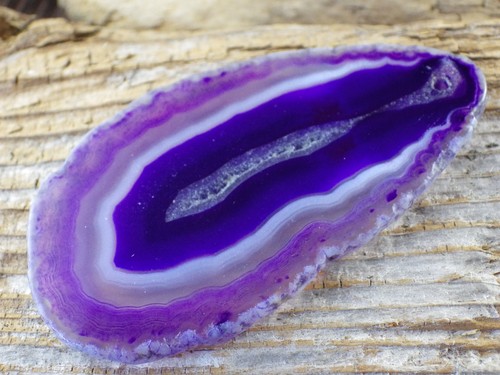 Purple agate slice pendant - purple,