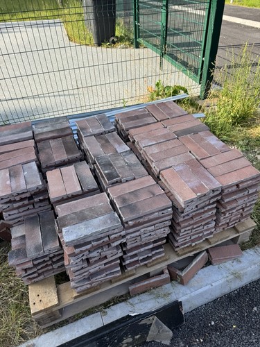 Reclaimed red brick slips - brick,