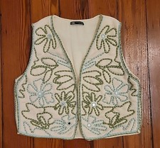 ZARA Ecru Floral Embroidered