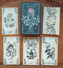 The Maiden Oracle Full Deck Of 68 Cards Indie Leila & Olive Gilded OOP