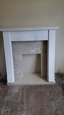 Wooden fire surround and - fire,