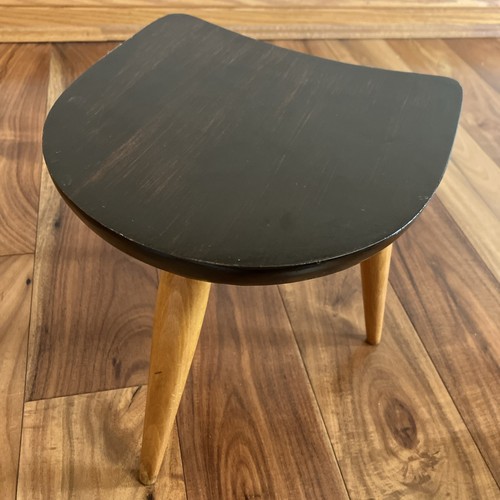 Vtg legged wooden stool - 3,