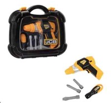 JCB Drill & Tool Carry Case Battery Operated Pretend Play Tools Set For Kids Toy