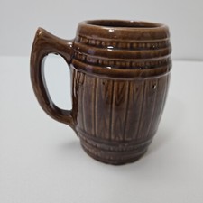 Vintage 4.5" Barrel Mug Brown