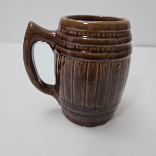 Vintage barrel mug brown - barrel,