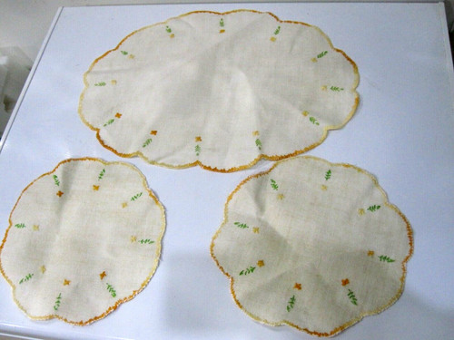 Vintage cream linen dressing - vintage, linen,dressing