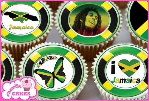 Mixed jamaica edible cupcake - edible,