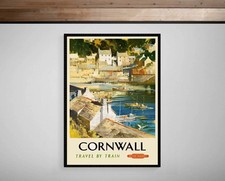 Cornwall travel poster vintage - poster,