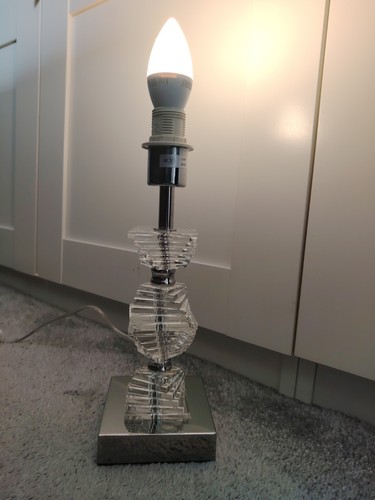 Table bedside lamp chrome - table,